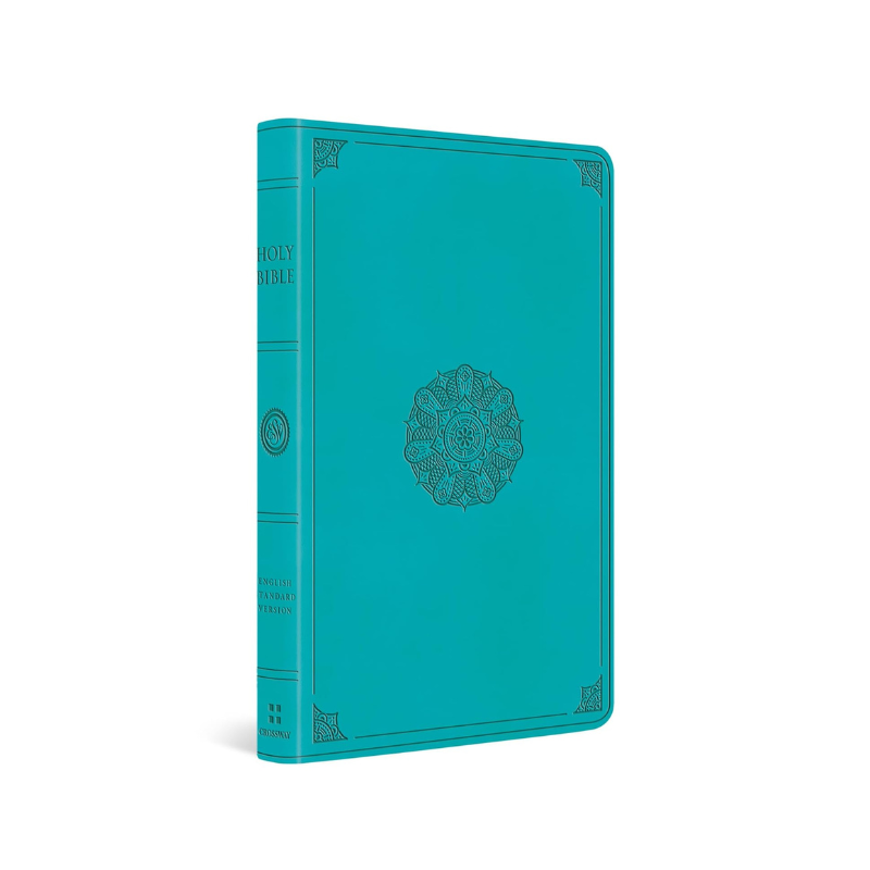 ESV Large Print Value Thinline Turquoise Emblem Design Trutone image 0